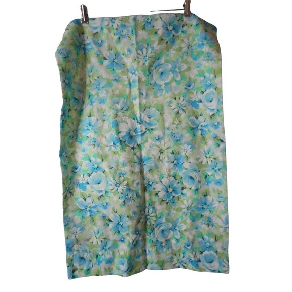 Vintage Springmaid Marvelair Blue Green Floral Standard Pillowcase - Picture 1 of 5